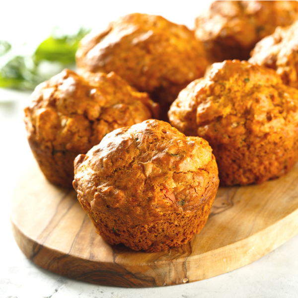 Golden dairy-free savoury muffins